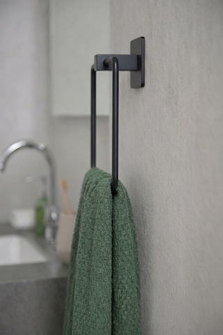 Sas Haus Yapışkanlı Siyah Kare Havluluk Duvar Tipi Delme Gerektirmez Banyo Havlu Askılığı S-130 - Kts Kont Serisi