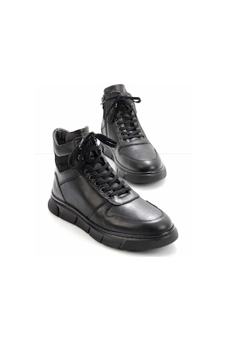 Siyah Hakiki Deri Erkek Bot & Bootie E02759095103 Siyah