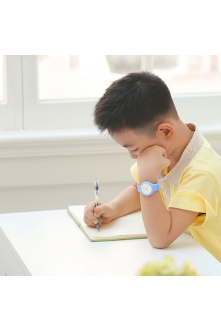 Mufunye Çocuklar İçin Ultrasonik Kovucu: Şarj Edilebilir Silikon Bileklik & Sırt Çantası Asma Bandı Açık Mavi, Dahili Pil