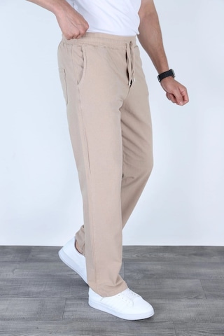 Myrab Denim Baggy Keten Pantolon Jogger Çağla Yeşili Bej