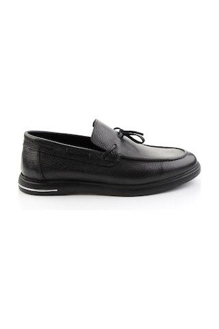 Siyah Hakiki Deri Erkek Loafer Ayakkabı E01054428140 Siyah