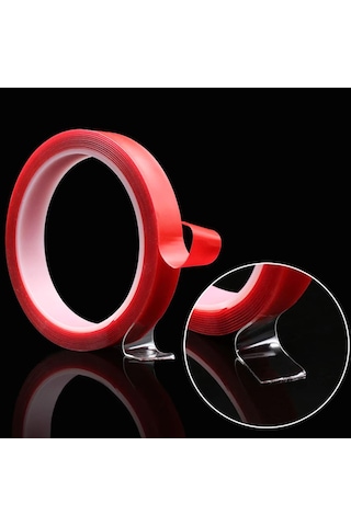 Çift Taraflı Şeffaf Bant Silikonlu Su Geçirmez 2 Metre X 25 Mm 25 Mm X 2 Mt