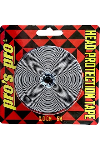 Pros Pro Tenis Raketi Kafa Koruyucu Bant 5 Metre Siyah