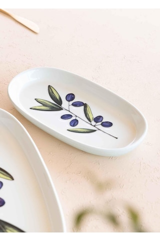 The Mia Olivos Oval Servis 4lü 21 Cm Çok Renkli