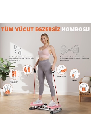 Direnç Ayarlı Twist Ev Tipi Denge Egzersiz Aleti Kaymaz Bel Karın & Direnç Lastiği