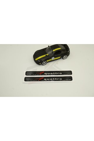 Audi Quattro Gecko Logo 3M 3D Damla Silikon Torpido Ayna Çamurluk