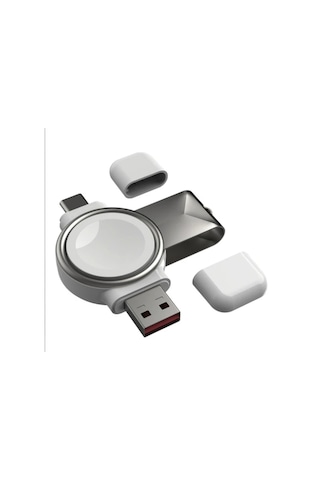 Apple Watch İçin Type-c -usb Hızlı Şarj Aleti Şarj Cihazı Powerbank Telefon Tabletten Şarj İmkanı