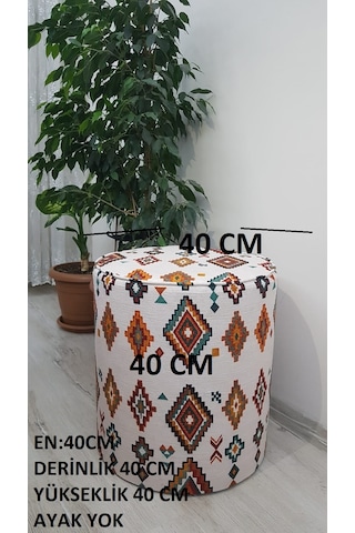 yuvarlak desenli dijital baskılı puf