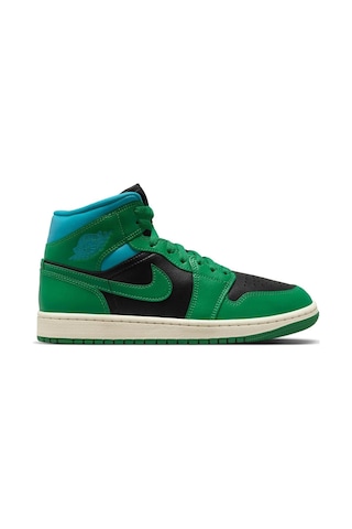 Nike Jordan Air 1 Mid Unisex Spor Ayakkabısı Bq6472-033 Yeşil-siyah Mavi Yeşil-siyah Mavi