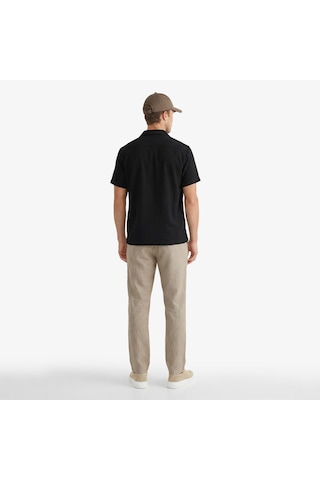 Nautica Erkek Siyah Regular Fit Kısa Kollu Gömlekdüzw65460t