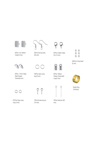 Kangvka 10'lu Takı Yapım Seti - Pense, Cımbız Ve 275+ Aksesuar İle Kolye, Küpe Tasarımı