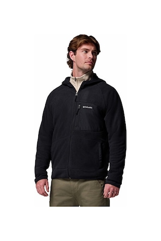 Columbia Fast Trek Overlay Hooded Full Zip Erkek Outdoor Polar Ceket 2135701010 Siyah Siyah