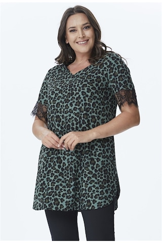 Kolları Dantel V Yaka Tunik-yeşil Yeşil