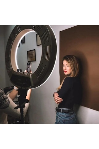 Lamia Ringlight Led Işıkhalkası 14 Inç Profesyonel Influencer Işığı 210 Cm Monopod Laxersunset X-14