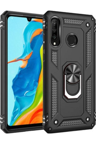 Samsung Galaxy A20s Kılıf Yüksek Korumalı Standlı Silikon Kapak Nano Koruma