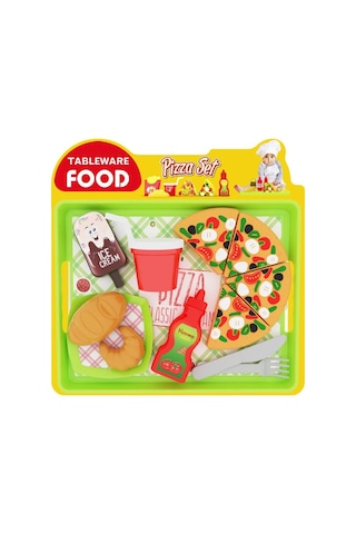 Uçar Oyuncak Tableware Food Tepsili Pizza Set
