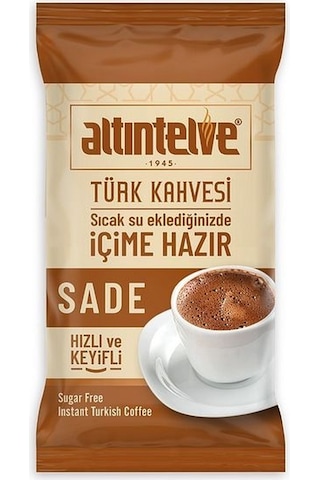 Altıntelve Hazır Türk Kahvesi Ofis Seti Sade 10'lu Paket Aç-iç-at Hazır
