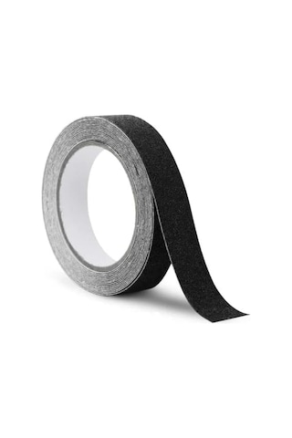 Smartizi Siyah Merdiven Ve Zemin Kaydırmaz Bant 2,5 Cm X 5 Metre - Güçlü Yapışkanlı Zımparalı Emniyet Şeridi - İç Ve Dış Mekan Suya Dayanıklı Basamak Bandı
