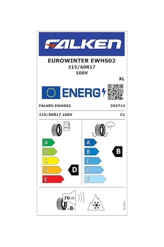 Falken 215/60 R17 100V XL EuroWinter HS02 Kış Lastiği 2026