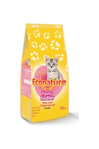 Econature Tavuklu Yavru Kedi Maması 15 KG