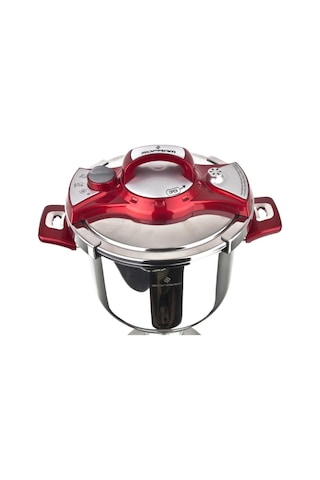 Sofram Nesta Matik Düdüklü Tencere 6 lt Kırmızı Gümüş
