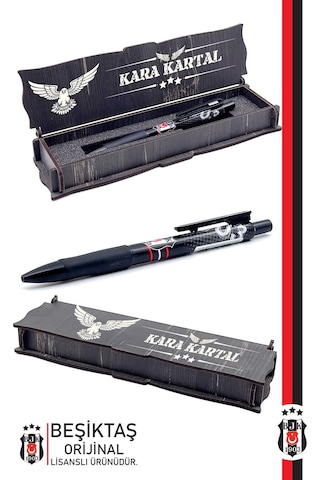 Beşiktaş Lisanslı Versatil Uçlu Kalem 0.7 Ahşap Kutulu 001