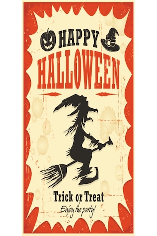Halloween cadılar bayramı (10 CM X 20 CM) mini retro ahşap poste Halloween cadılar bayramı (10 CM X 20 CM) mini retro ahşap poste