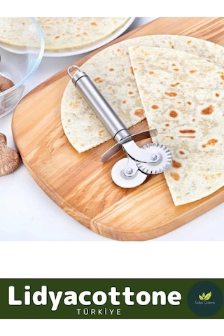 Çift Başlıklı Hamur Ruleti Pizza Kesme Aparatı Mantı Kesme Bıçağı