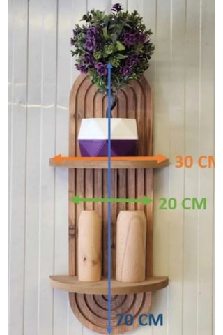 Semplice Duvar Rafı Kahverengi