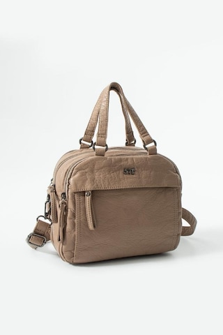 Baginn Retro Vegan Deri Günlük Kadın Postacı Çanta Çapraz Askılı Omuz Çantası Yıkama Suni Deri 27 23 Cm Krem