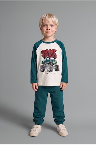 Defacto Oversize Reglan Kollu Baskılı 2li Uzun Kollu Tişört Erkek Bebek I0293a526aurd106 Kırmızı-rd106