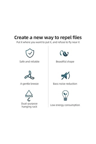 Bloomnest Sineklik Fanı Dış/v.iç Pil İle Çalışan Ayarlanabilir Yükseklikli Gıda Döndürme Sinek