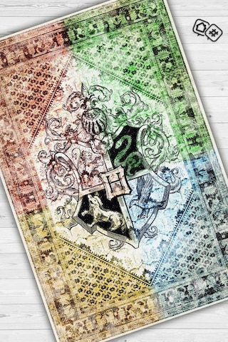 Homshtag Hogwarts Binaları Harry Potter Desenli Halı Çok Renkli Halı Çok Renkli