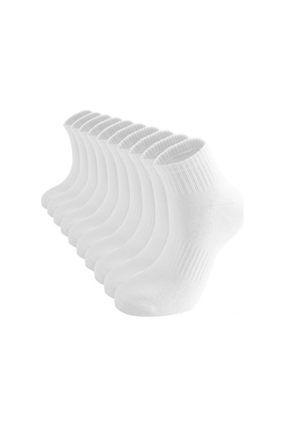 Yifomall Bayanlar İçin İnce Pamuklu Spor Çorapları - Nefes Alır, Teri Dostu, 5'li Paket Beyaz Beyaz