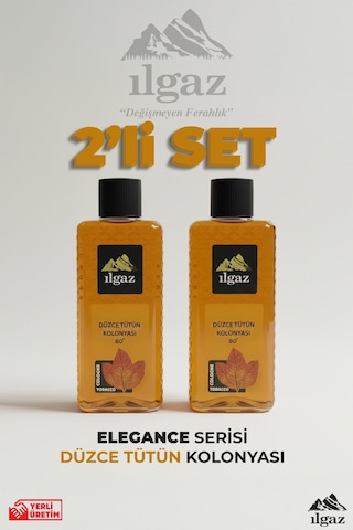 Ilgaz Düzce Tütün Kolonyası 2'li Set 80 Derece 400 Ml Elegance Series
