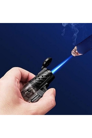 Honest Torch Jet Tipi Outdoor Jet Pürmüz Çakmak Siyah