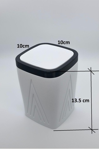 Mini Masaüstü Çöp Kutusu Kalemtraş Çöplerine Pratik Çözüm 10cm X 10 Cm X 13.5 Cm Mini Çöp