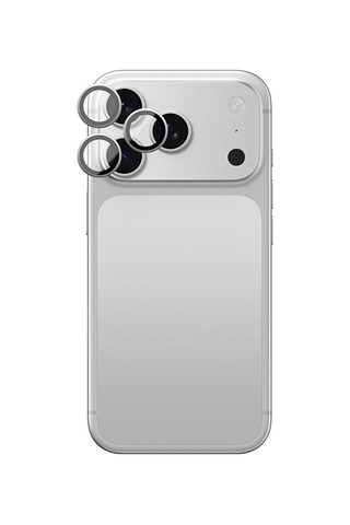Apple iPhone Uyumlu 18 Pro Max Amazingthing Radix Vision Parlama Önleyici Kamera Lens Koruyucu Aparatlı Gümüş