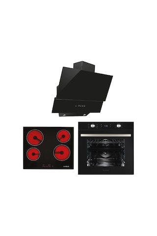 Alveus Europe MFA 627 - Vitro 641 - MOD 3000 Siyah Ankastre Set