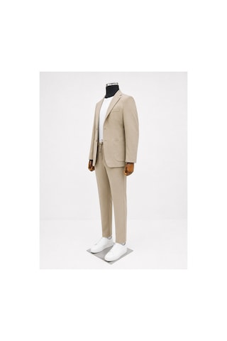 Suit Aydın İtalyan Kesim Spor Takım Elbise Spor Jogger Takım Elbise Jakarlı Kumaş Bej