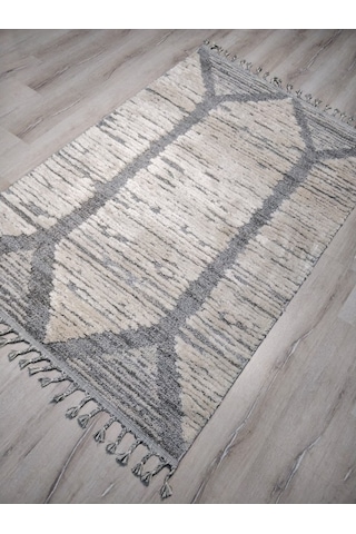 Eko Halı Sydney Sdy01 White Grey Modern Dokulu Halı 120X180 Cm