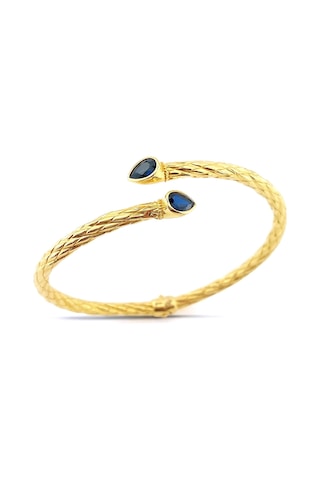 Altınbeyı 22 Ayar Altın Kelepçe Bilezik Lacivert Taşlı 11.50 Gram Aby22klp002