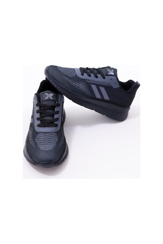 Dijital Baskılı Unisex Siyah Sneaker - Füme Desenli Günlük Ayakkabı Siyah-füme