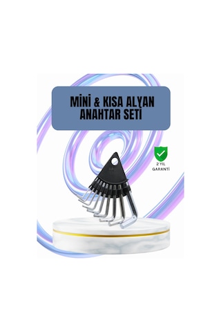 9 Parça Alyan Anahtar Seti Altıgen Uçlu Mobilya Ve Tamir İçin