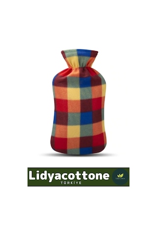 Premium Büyük Boy Kauçuk Yıkanabilir Polar Kılıflı Yumuşak Regl Kötü Hava Sıcak Su Torbası 2 Lt Çok Renkli