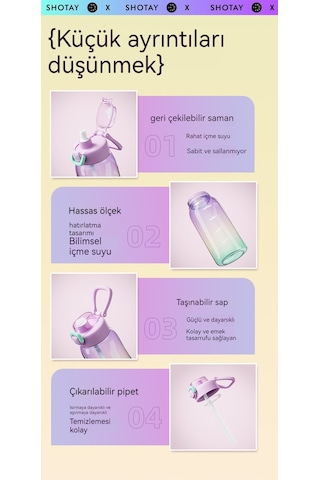 Tuomeng Büyük Kapasiteli Spor Su Bardağı Öğrenci Yeni Mezun Taşınabilir Pipetli Bardak Siyah 700ml