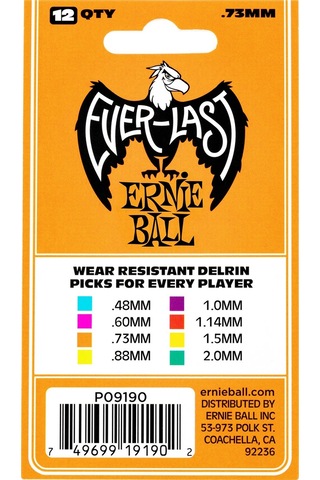 Ernie Ball P09190 Gitar Penası 12 Adet Everlast 0.73 Mm Turuncu