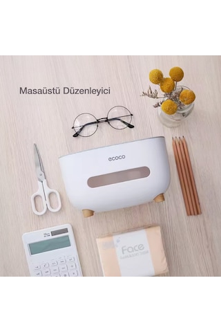 Ecoco Çok Amaçlı Bölmeli Peçetelik Ve Saklama Kutusu