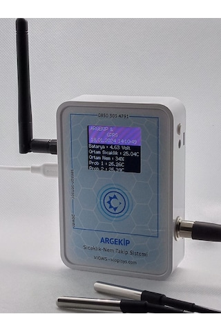 Gprs Çift Problu Sıcaklık Ve Nem Takip Cihazı
