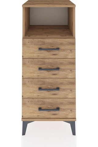 Hyperion Komodin Tek Raflı 4 Çekmeceli 44x44x106 Çam-çam Çam